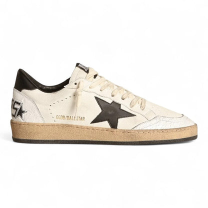 Golden Goose Ball Star White Leather Black Star Sneakers