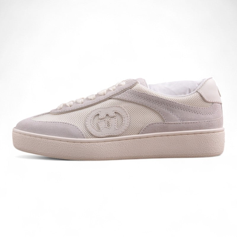 Gucci G75 White Suede Trainer Sneakers