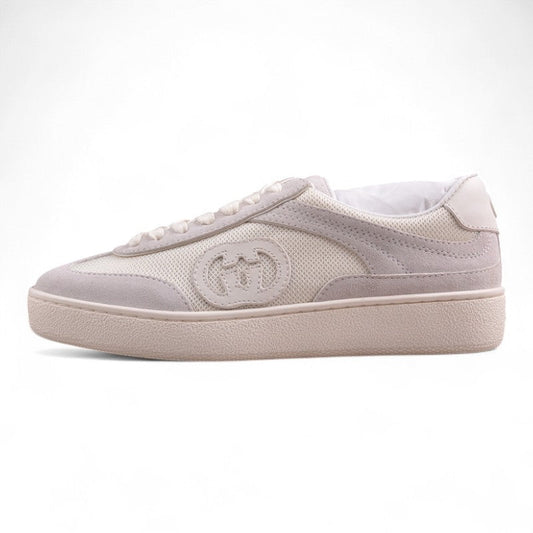 Gucci G75 White Suede Trainer Sneakers