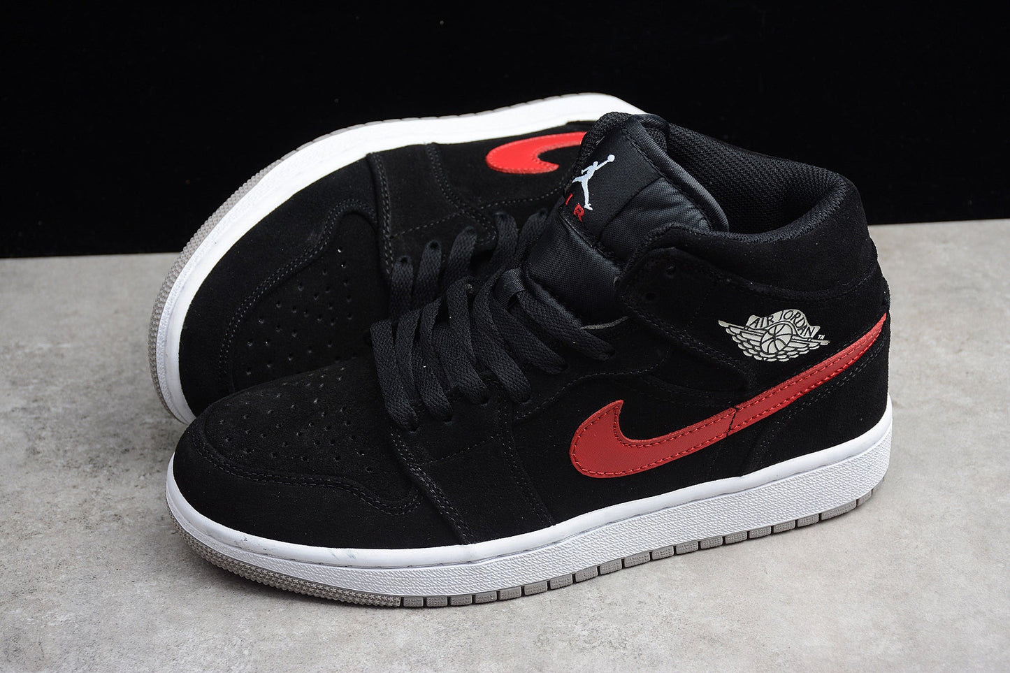 Air Jordan 1 Mid "Multicolor Swoosh" Black
