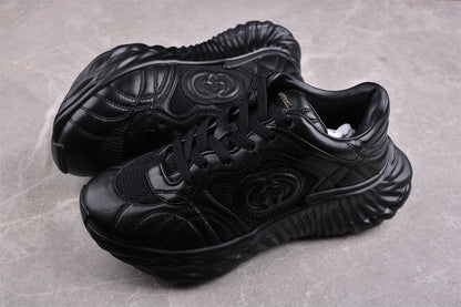 Gucci Ripple Black Leather Sneakers