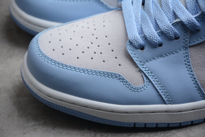 Nike Air Jordan 1 Low Football Grey Aluminum (Women's) Sneakers