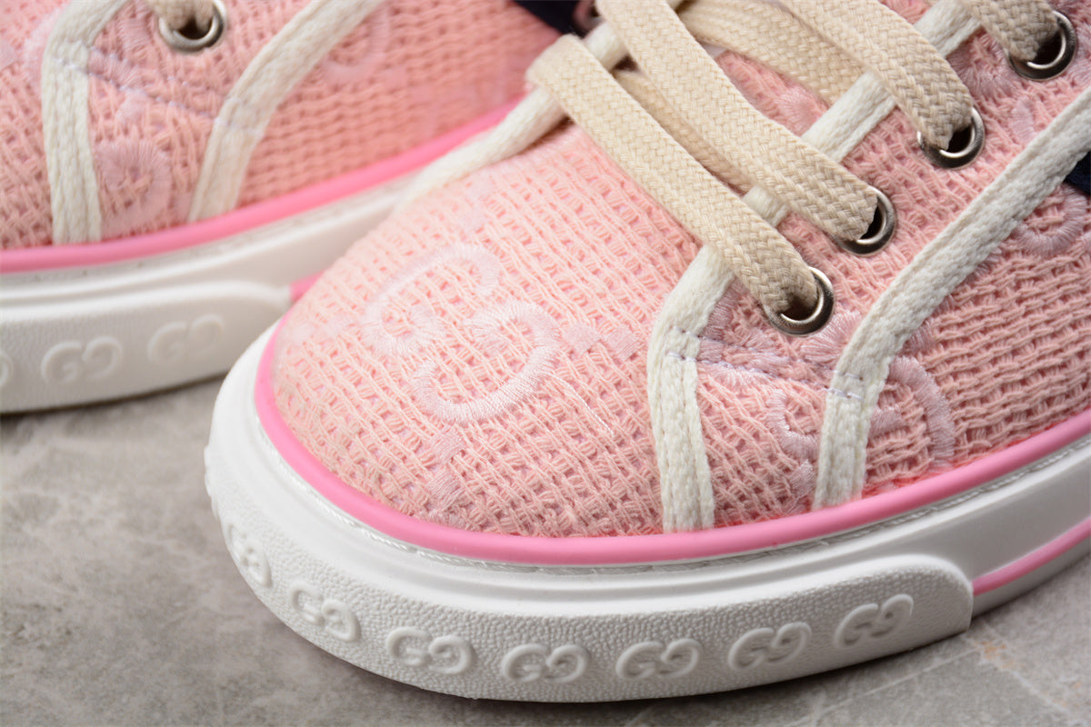 Gucci Tennis 1977 Pink GG Canvas Sneakers