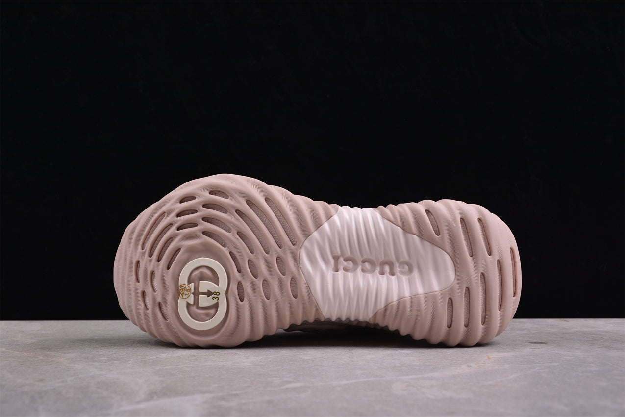 Gucci Ripple Pink Leather Sneakers
