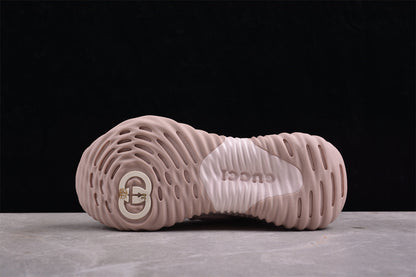 Gucci Ripple Pink Leather Sneakers