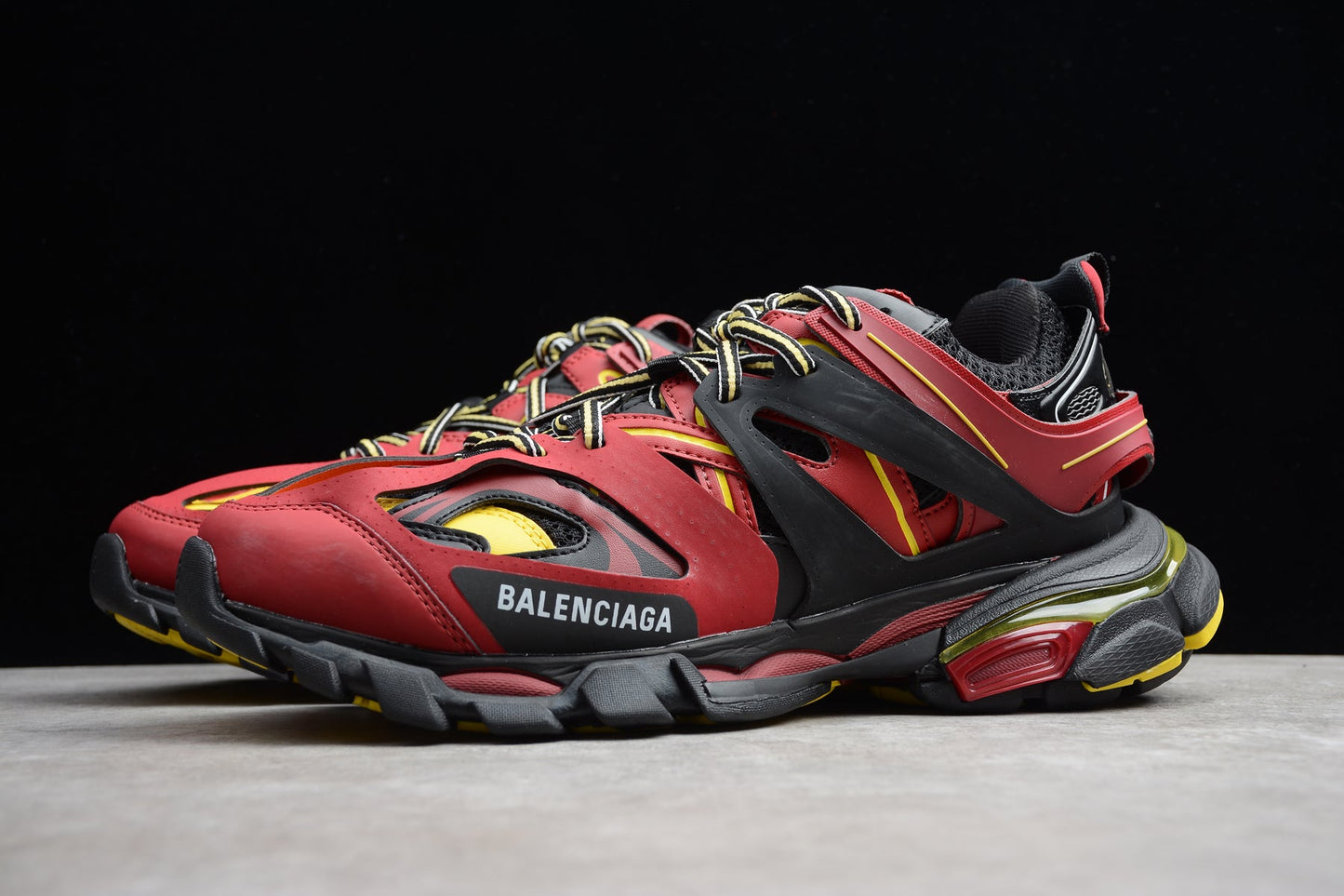 Balenciaga Track Burgundy Black Sneakers
