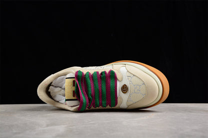 Gucci Screener GG Leather-Trimmed Canvas Sneakers