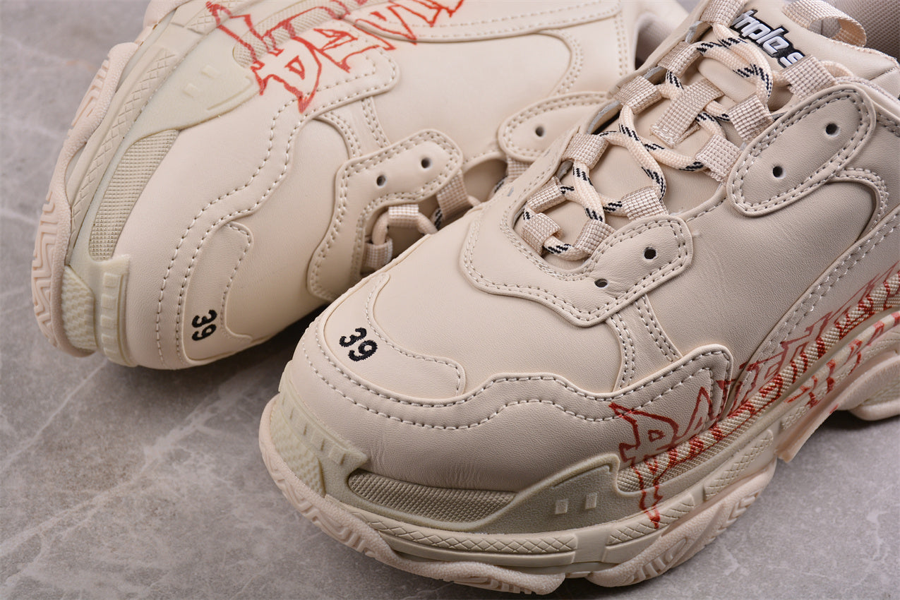 Balenciaga Triple S DIY METAL – Cream/Red