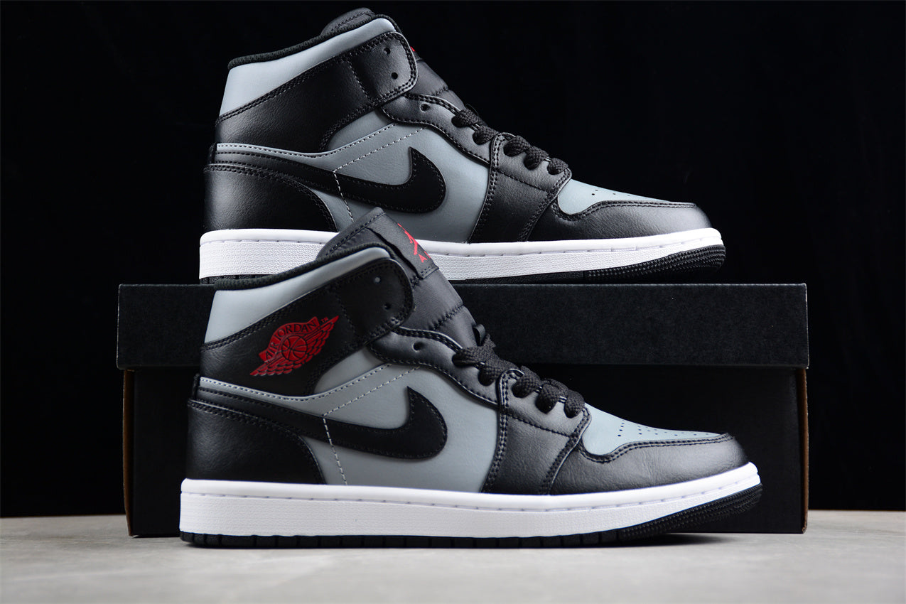 Nike Air Jordan 1 Mid "Shadow Red Black Particle Grey"