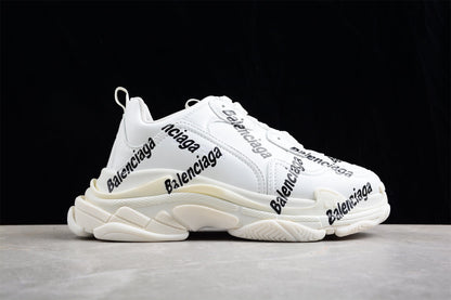 Balenciaga Triple S Allover Logo White Sneakers