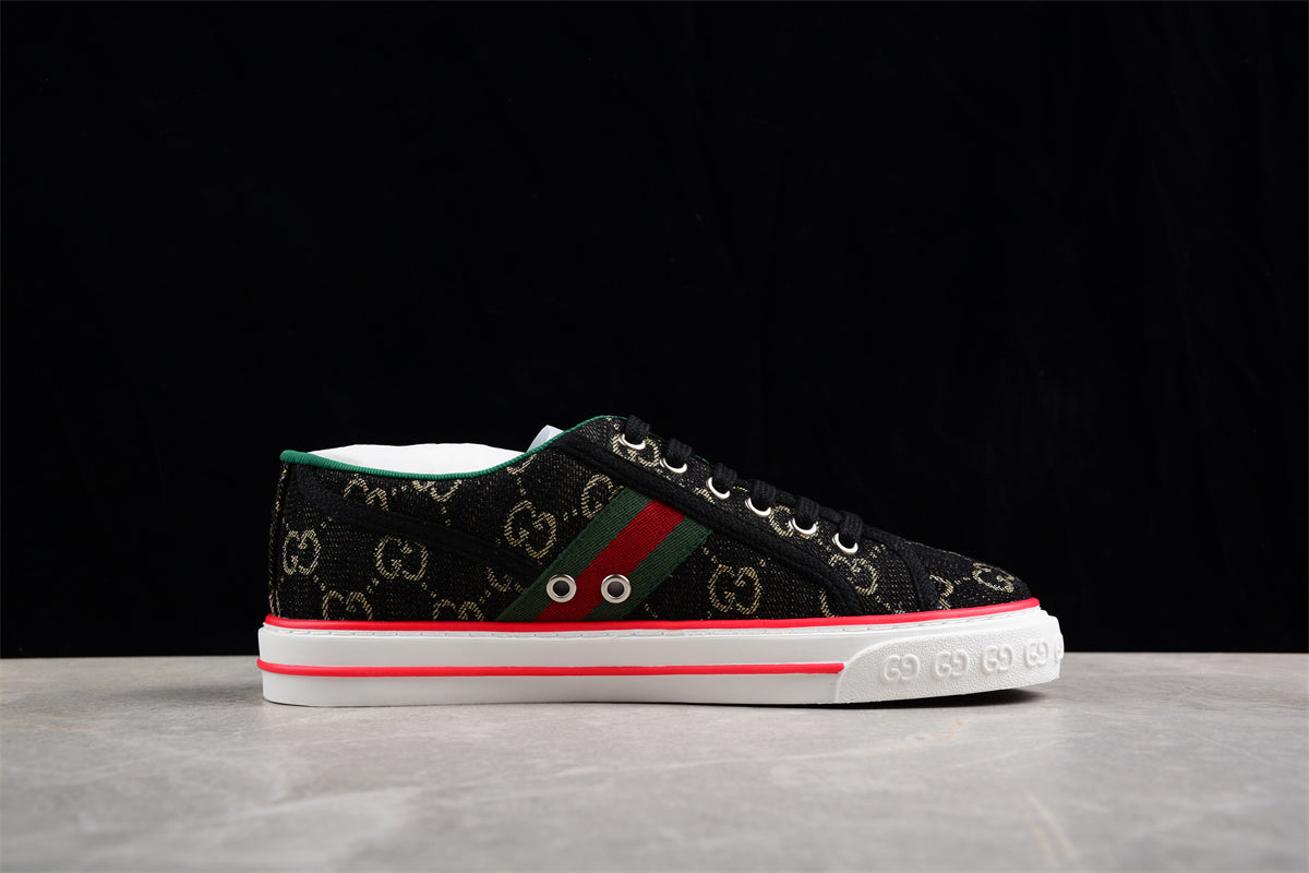Gucci Tennis 1977 GG Canvas Black Ivory Sneakers