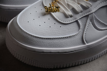 Nike Air Force 1 Low PLT.AF.ORM Bling White Metallic Gold Sneakers
