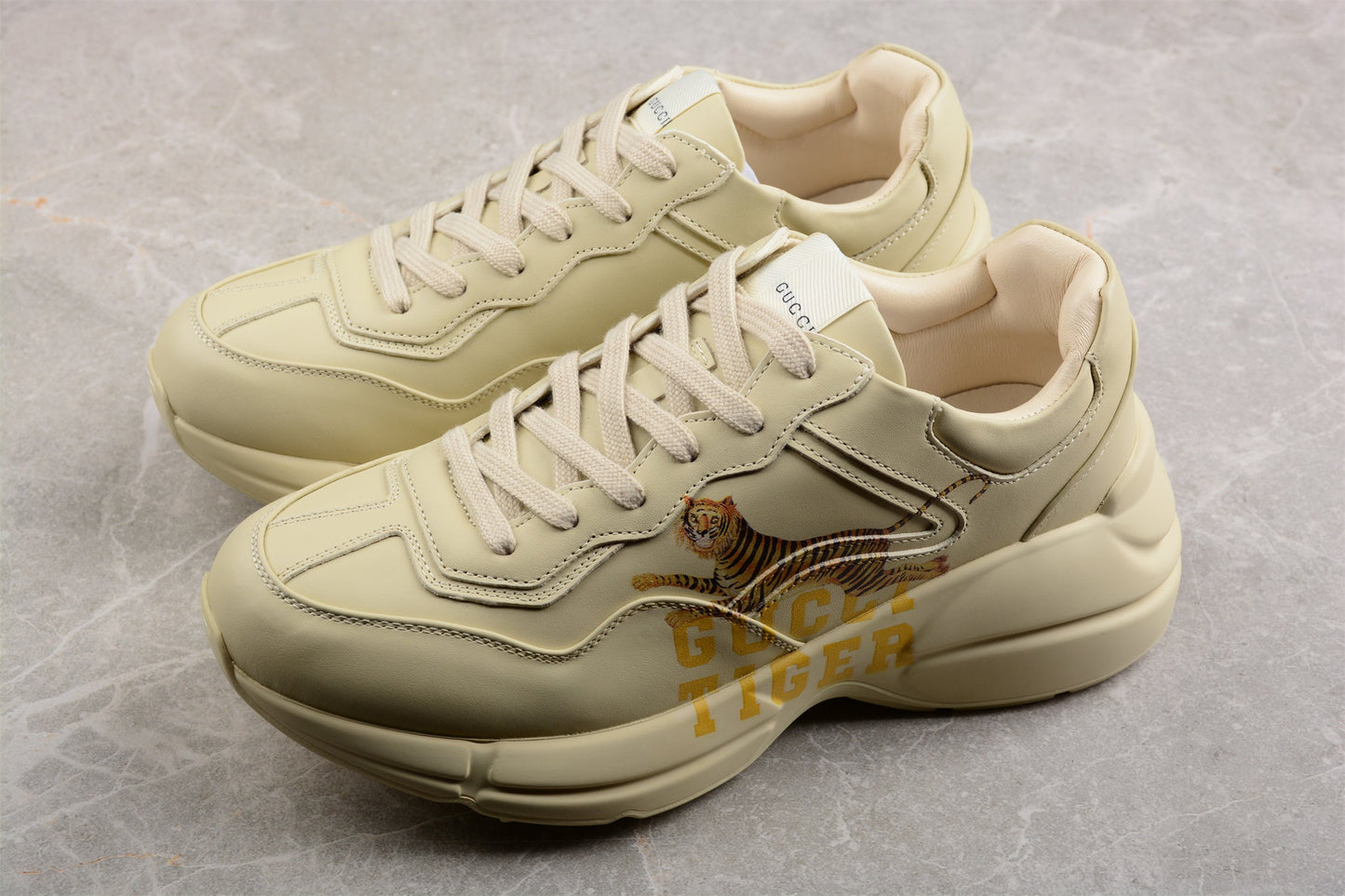 Gucci Rhyton Ivory Tiger Sneakers