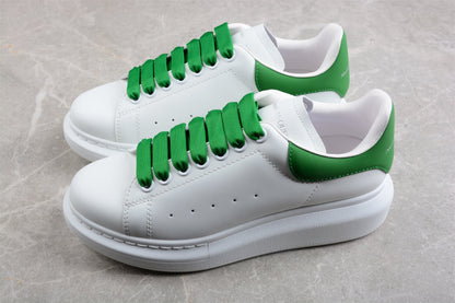 Alexander McQueen Oversized White Green Leather Sneakers