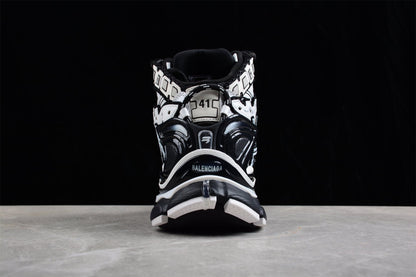 Balenciaga Runner Hightop Black White Sneakers