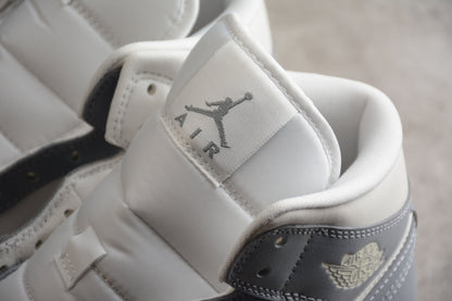 Air Jordan 1 Mid Stealth Grey Sneakers