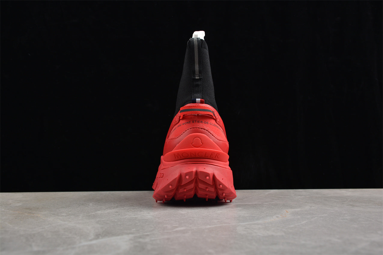 Moncler Trailgrip Sock Sneakers 'Black/Red'