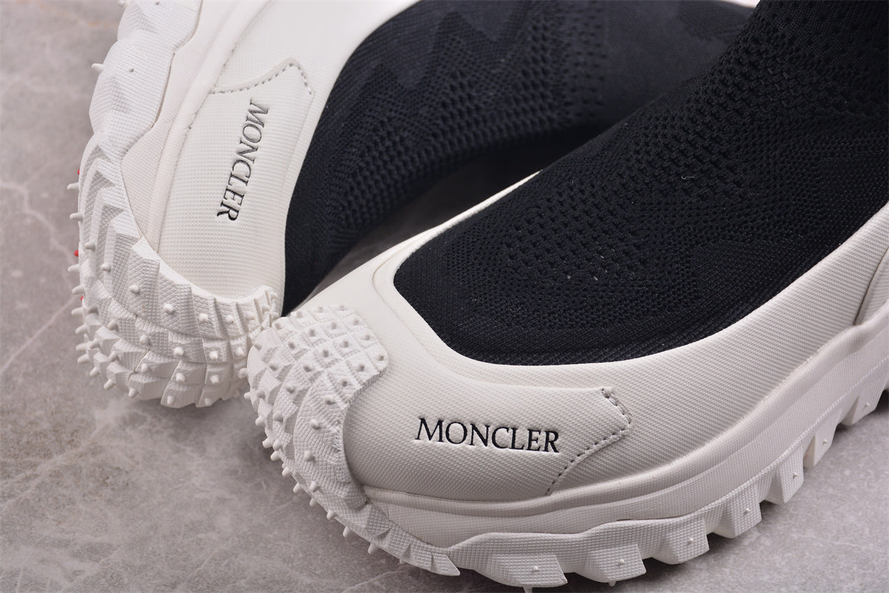 Moncler Trailgrip Sock Sneakers 'Black/White'