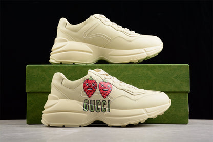 Gucci Rhyton Strawberry Print Ivory Sneakers