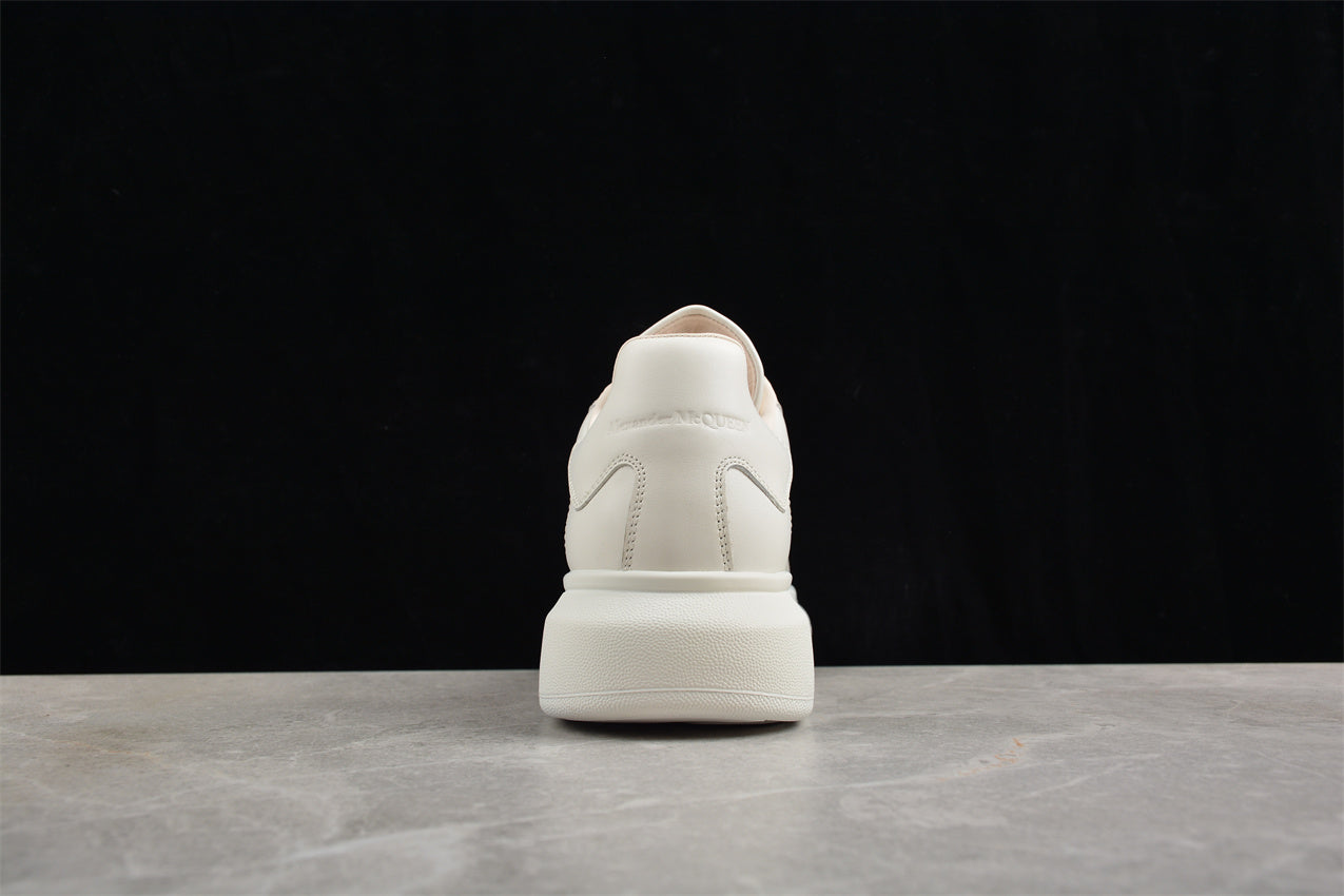 Alexander McQueen Oversized Leather Sneakers in White