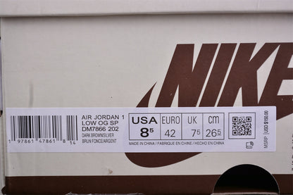 Nike Travis Scott x Air Jordan 1 Low OG Velvet Brown Sneakers