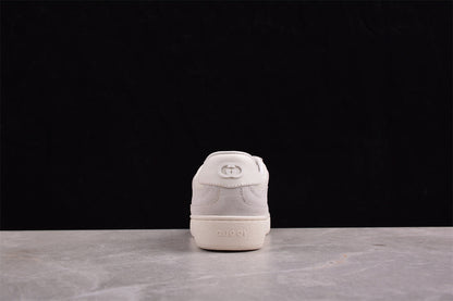 Gucci G75 White Suede Trainer Sneakers
