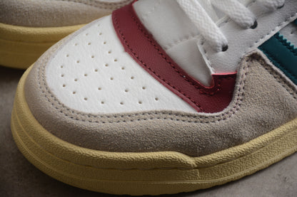 adidas Forum Low White Teal Burgundy Sneakers
