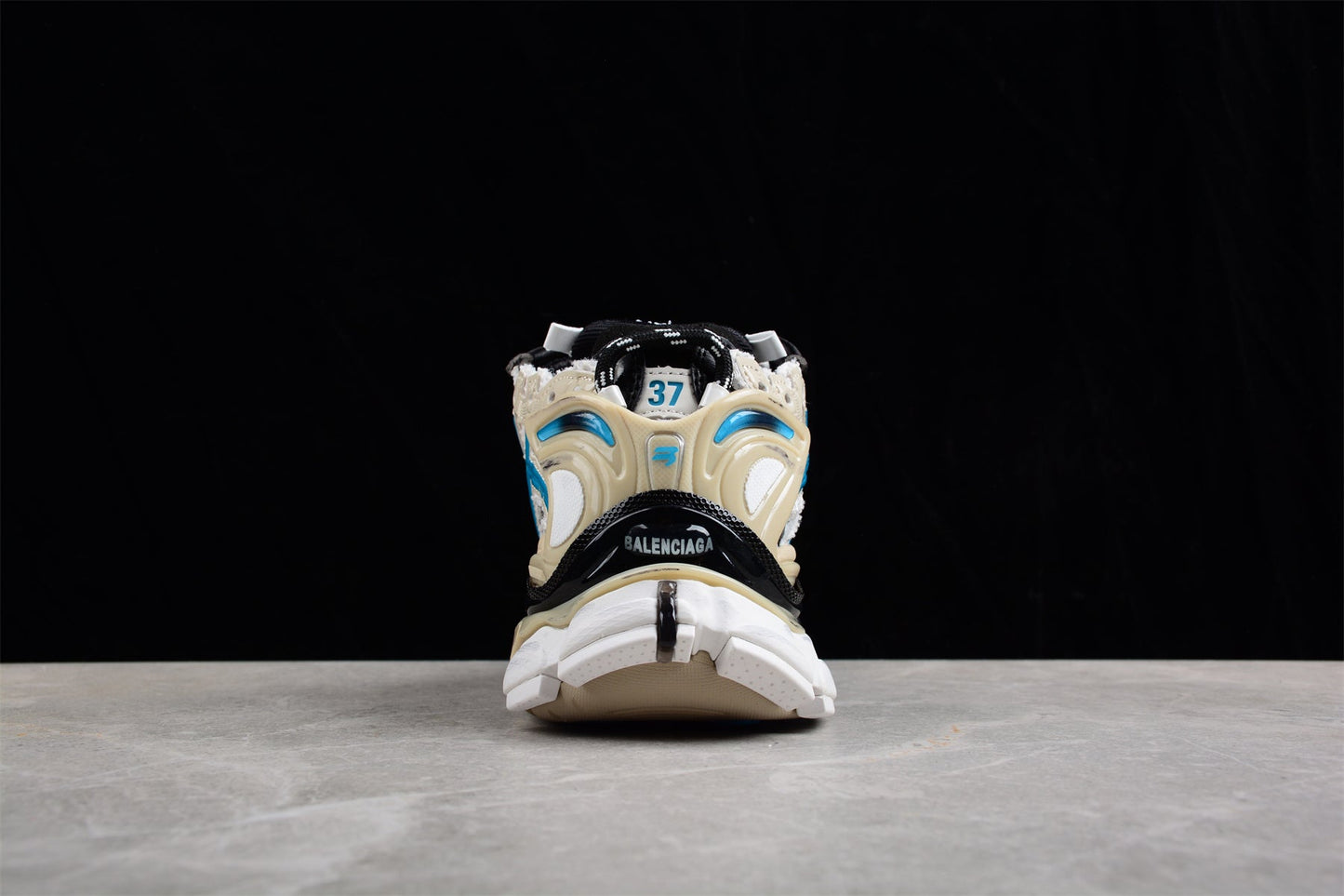 Balenciaga Runner White Beige Blue Sneakers