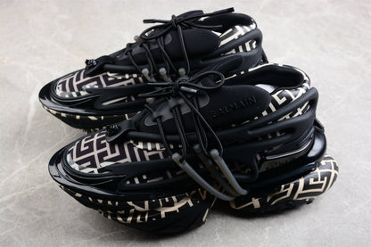 Balmain Unicorn Black Monogram Trainers