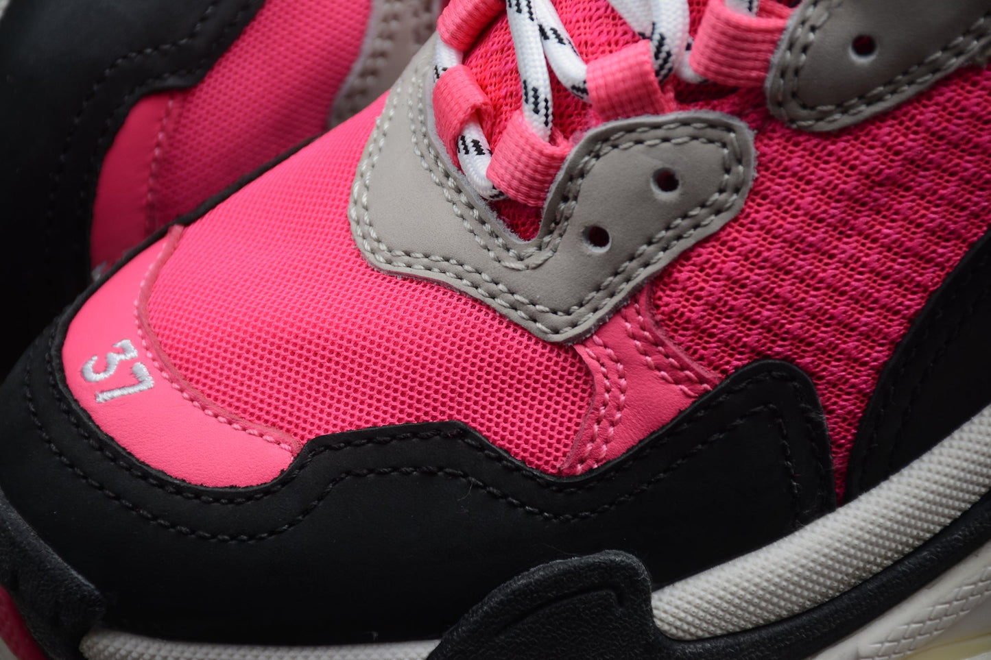 Women's Neon Pink Chunky Platform Sneakers