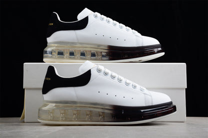 Alexander McQueen Oversized Air Sole White Black Leather Sneakers