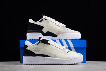 Adidas Forum Exhibit Low Cream White Black Sneakers