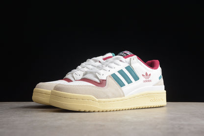 adidas Forum Low White Teal Burgundy Sneakers