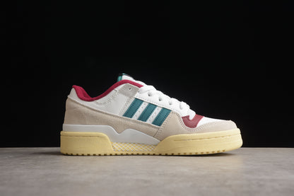 adidas Forum Low White Teal Burgundy Sneakers