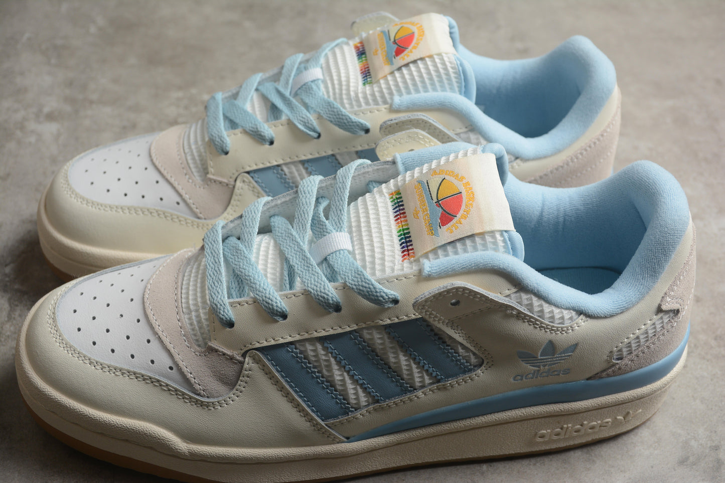 Adidas Forum Low Cream White Blue Bird Sneakers