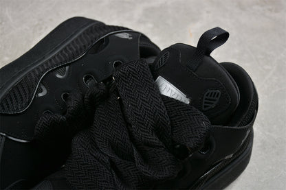 Lanvin Curb Triple Black Leather Sneakers