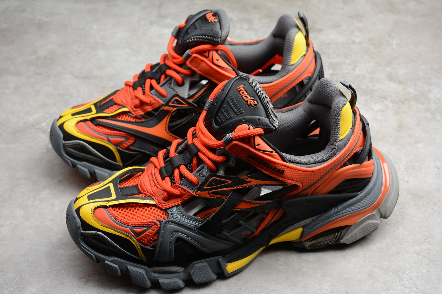 Balenciaga Track 2 Orange Black Sneakers