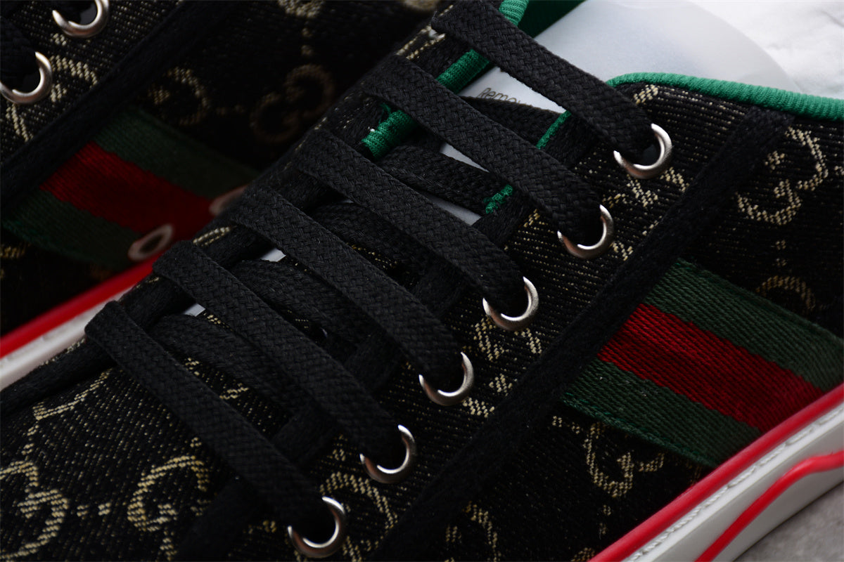 Gucci Tennis 1977 GG Canvas Black Ivory Sneakers