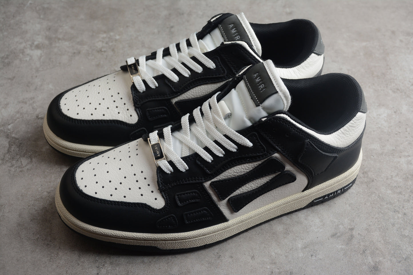 AMIRI Skel Top Low 'Black/White/Black'