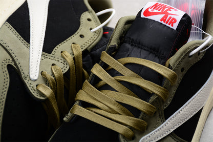 Travis Scott x Air Jordan 1 Low OG Dark Olive Sneakers