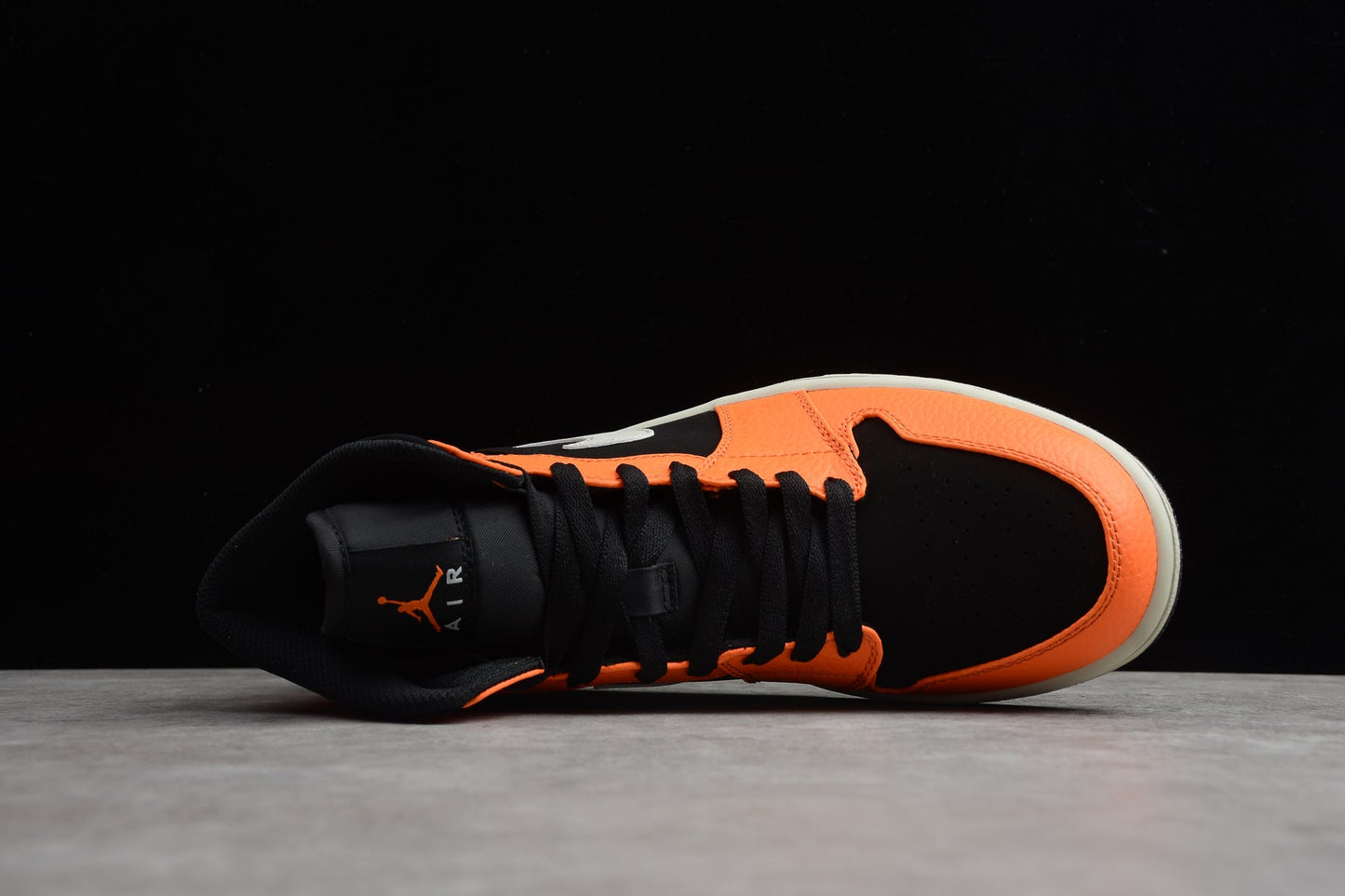 Air Jordan 1 Mid "Black Light Bone Orange"