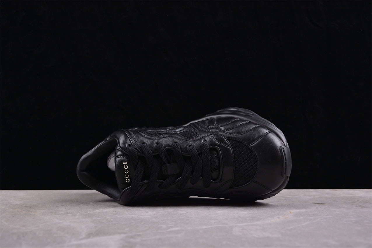 Gucci Ripple Black Leather Sneakers