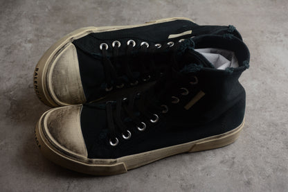 Balenciaga Paris High Top Canvas Black Sneakers