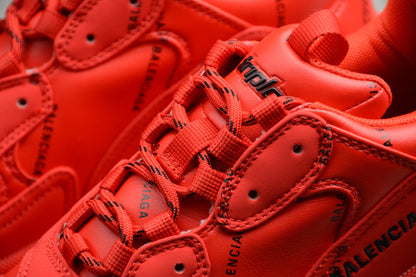 Balenciaga Triple S Allover Logo Red Sneakers