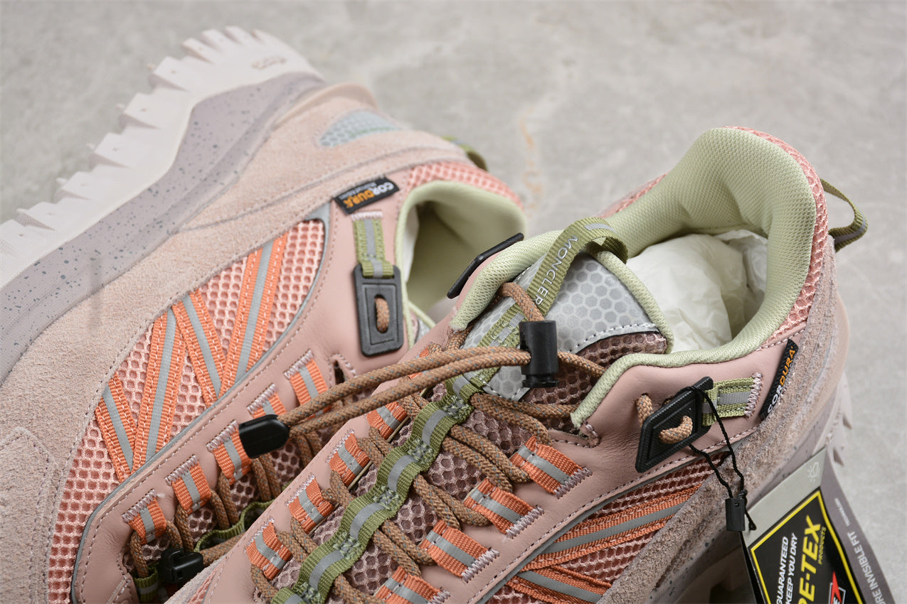 Moncler Trailgrip GTX Panelled Sneakers in Pink