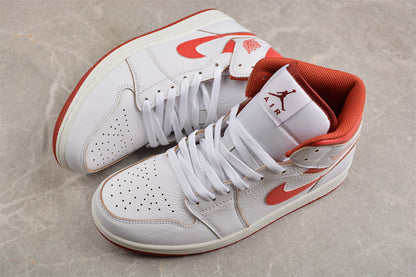 Nike Air Jordan 1 Mid White Red Lobster Sneakers
