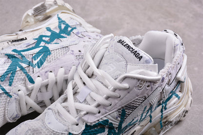 Balenciaga Runner Graffiti White Blue Sneakers
