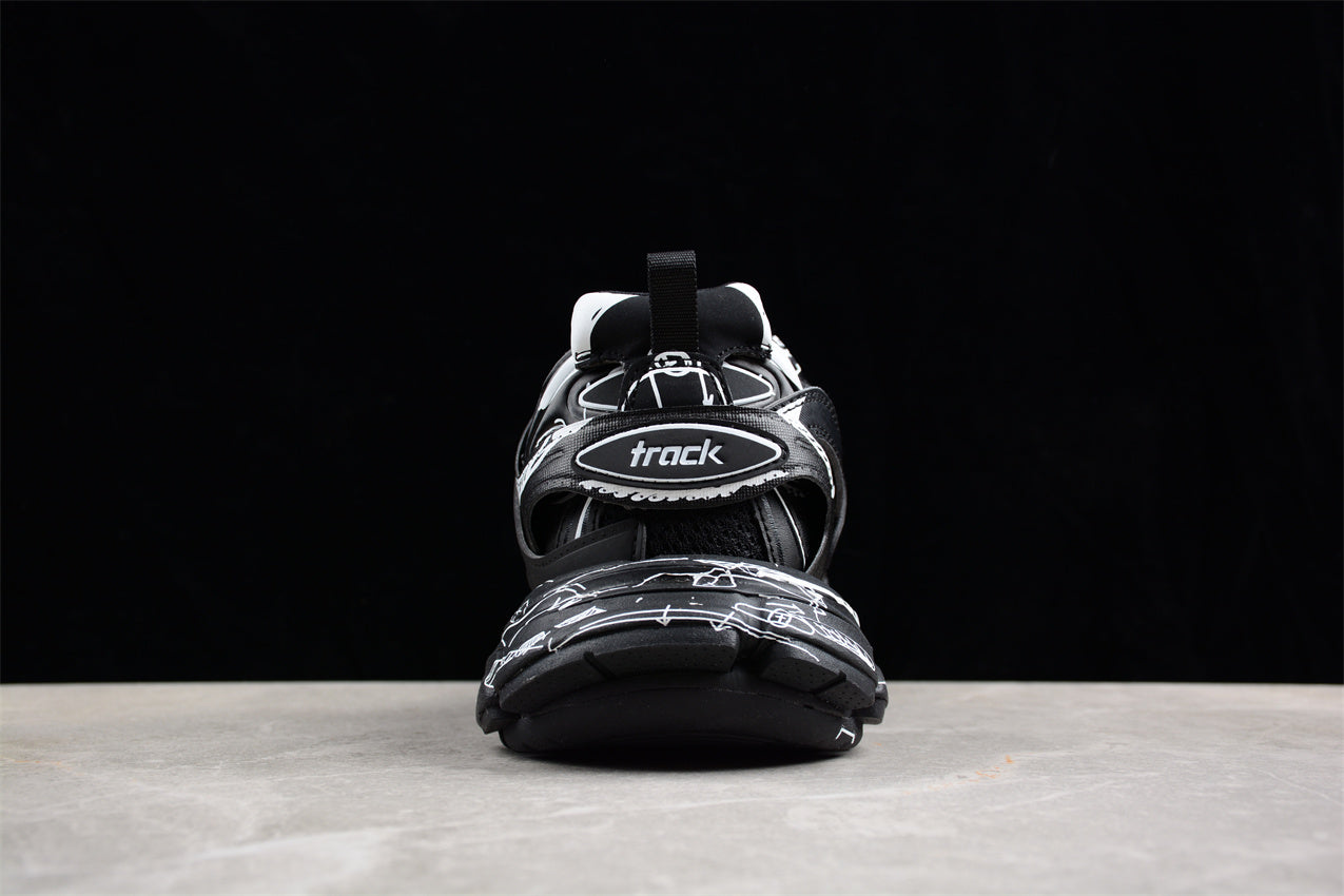 Balenciaga Track Sketch-Print Panelled Sneaker