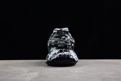 Balenciaga Track Graffiti Black White Sneakers