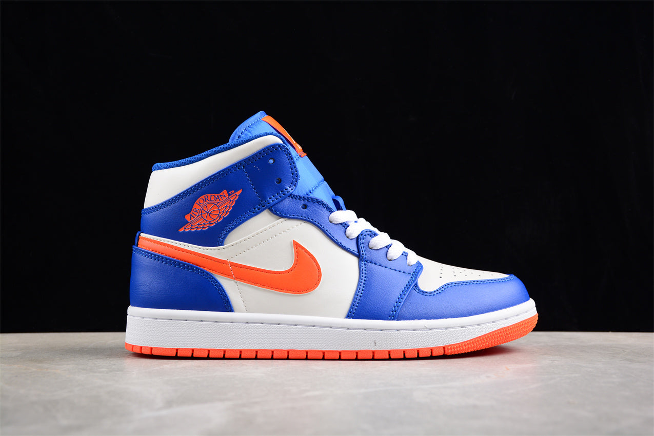 Air Jordan 1 Mid "Knicks" Orange Blue